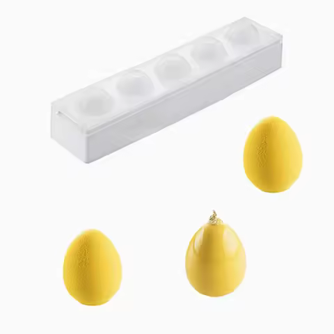 Easter Day Chocolate Mould 5 or 8 Cells 3D Easter Egg Silicone Cake Mold Hand Drawn Easter Egg Kitch