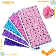 YELGIYE 50Pcs Soap Rose Flower, Handmade Three Layer Rose Foam Rose, Creative Wreath Making Realisti