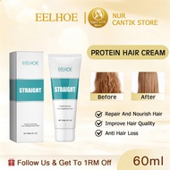 EELHOE Protein Correcting Hair Straightener Cream 60ml Reduces Frizz Repairs Damaged Hair Conditione