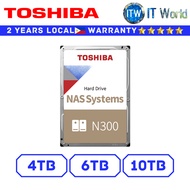 Itw | Toshiba Hard Drive HDD N300 NAS 3.5" SATA 6.0Gbit/s Internal (4TB | 6TB | 10TB)