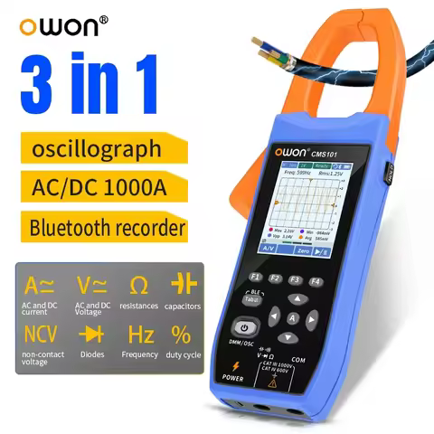 Owon CMS101 1000A AC/DC Clamp Meter Digital Oscilloscope with Bluetooth Logging Multifunction Tester