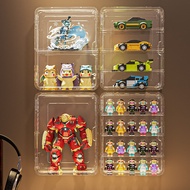 Ready to Use Wall No Drill Acrylic Clear Display Case Blind Box Popmart Figurines Cosmetic Storage O