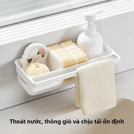 Nhà Bếp Bằng Nhựa Có Giá Để Đồ Dishcloth Giá Đỡ Thoát Rổ Xà Phòng Chất Lỏng Người Tổ Chức Không Khoa