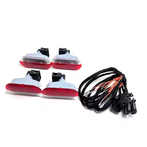 1SET Door Alarm Lamp Light Red WIth Lamp-socket Lamp holder Fit For Beetle Golf Jetta POLO 6Q0 947 4