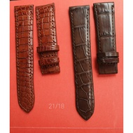 Crocodile leather 21/18 watch strap