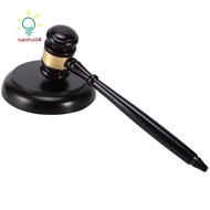 Wooden judge's gavel auction hammer with sound block for attorney judge auction handwork