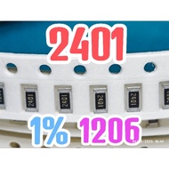 10pcs Chip resistor smd 2401 2K4 size 1206 2.4K ohm 2.4kohm
