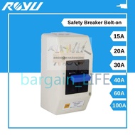 Royu Breaker / Safety Bolton Breaker with Enclosure Box Case 15A / 20A / 30A / 40A / 60A Authentic
