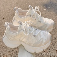 WC3 (Trendy) Casual Plain Thick Sole Breathable Sneakers for Women 女 运动 老爹鞋 2025厚底老爹鞋女网面透气增高小白鞋配裙子鞋子