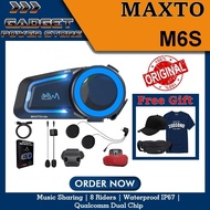 Maxto M6S Bluetooth Intercom 8 Riders Music Sharing Waterproof IP67