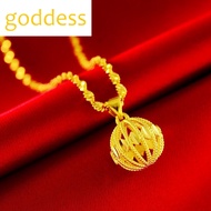 COD PAWNABLE hikaw 18k saudi gold necklace (Openwork hydrangeas) 18" LIGHTWEIGHT medium Wedding jewe