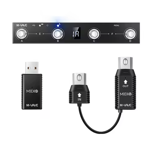 M-vave Chocolate MIDI Controller Programmable;Wireless MIDI System;Suit For BIAS FX 2/Expression Ped