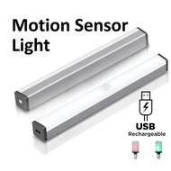 Aluminum Motion Sensor Light Wireless Led Light USB Rechargeable Build-In Magnetic Wardrobe Cabinet 