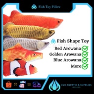 Fish Shape Toy Red Arowana Golden Arowana Blue Base Arowana Fish Ornaments Salmon Fish