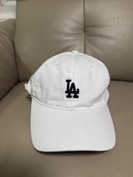 MLB 白色刺繡LA 棒球帽cap 帽