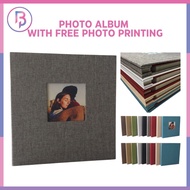 Photo Album 40 Pages + FREE Photo Printing | 35pcs 4R or 50pcs 3R | Self-Adhesive