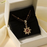 MATAHARI High-end retro neck chain double neck chain beaded chain sun chain women's necklace