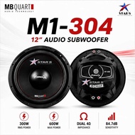 MB QUART M1-304 12" 4Ω AUDIO SUBWOOFER - 300W RMS / 600W MAX POWER DEEP BASS CAR AUDIO SPEAKER