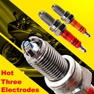 Racing 3 Electrode 10mm Spark Plug A7TC Fits For GY6 50CC 110CC 125CC 150CC ATV Scooter Dirt Bike Go