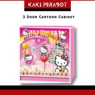 KP KARTUN B 3 Door Wardrobe Children Wardrobe Kids Wardrobe Cabinet Almari Kanak Kanak Almari Baju Budak Almari Pakaian