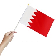 Spot Delivery #92 Bahrain 🇧🇭【3PCS】Hand-Waving Flag 14*21*30cm World Flags Fans Props National Day Me