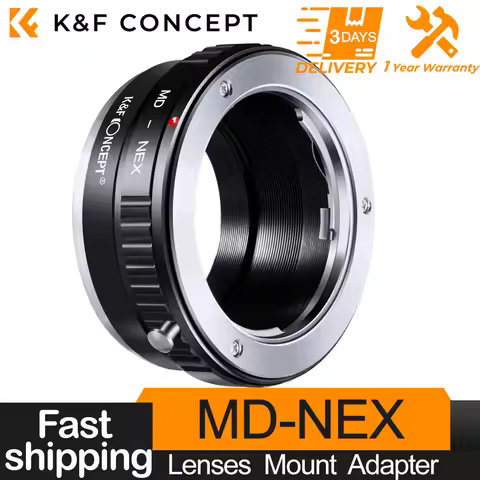 K&F CONCEPT MD-NEX Lens Adapter Ring for Minolta MD Lens to Sony E-Mount NEX NEX3/5/7/5C F5 VG20 VG3
