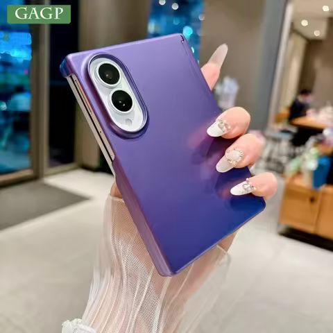 Z Fold8 Metallic Paint Hinge Skin Feel Phone Case For Samsung Galaxy Z Fold8 Ultra 7 6 5 4 Dual-axis