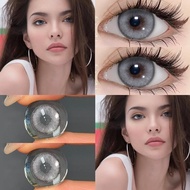 คอนแทคเลนส์สี คอนแทคเลนส์ค่าสายตาสั้นสีธรรมชาติ Fog Grey/ Fog Brown-14.0mm Monthly Replace