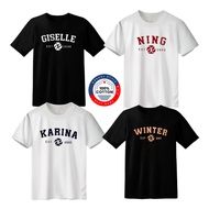 KATUN Aespa kpop korea ning winter karina giselle t-shirt, combad cotton shirt