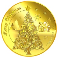 Puregold 5g Christmas Tree Gold Medallion | 999.9 Pure Gold