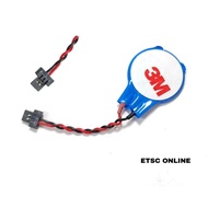 CR2016 2-wire 2-hole black port notebook motherboard battery CMOS battery 3V BIOS battery with cable