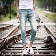 Street Wear Summer Ankle-Length Jeans Men Loose Large Size 9-Point Pants 8-Eight-Point Harem Pants T