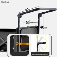 [Meifuyi] Foldable Folding Cart Push Handle Wagon Cart Equipment Black Lightweight Extendable Cart T