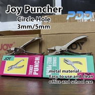 JOY One Hole Hang Tag Puncher 3mm/5mm Ticket Puncher Circle Metal Fastener Hole Puncher Quality