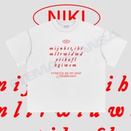NIKI 3D PUFF - LYRICS BACKBURNER REGULAR/BOXY OVERSIZED T-SHIRT