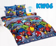 Toto โตโต้ ชุดผ้าปู ( ไม่รวม ผ้านวม ) ขนาด 3.5 / 5 / 6 ฟุต ซุปเปอร์ ฮีโร่ อเวนเจอร์ มาเวล Avengers M