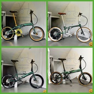 Green Series • Fnhon Gust Monsoon Velocity Crius Master Blast Tornado Bifold Trifold Dahon Tern Folding Foldable Foldie Fold Bicycle Bike • Customise My Bicycle •