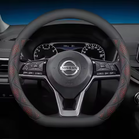 38cmSport Car Steering Wheel Cover Soft Grip For Nissan X‑Trail Pathfinder Patrol Altima Sentra Qash