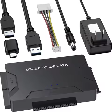 USB 3.0 to IDE SATA Converter, Hard Drive Reader for Universal 2.5/3.5 IDE Hard Drive & SATA HDD SSD