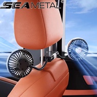SEAMETAL Car Fan Dual Rotation Head With High Power Low Noise 5Volt USB