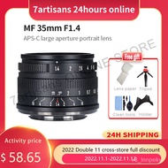 YQ8 7artisans 7 artisans 35mm F1.4 Mark II APS-C Prime Lens for Sony E A6600 6500/Fuji fx/Canon EOS-M M50 /M43mount EM-1