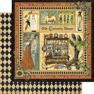 Graphic 45 Retired Olde Curiosity Shoppe Cardstock 12 x 12 Scrapbooking Card Making Supplies Fancy Paper Pad