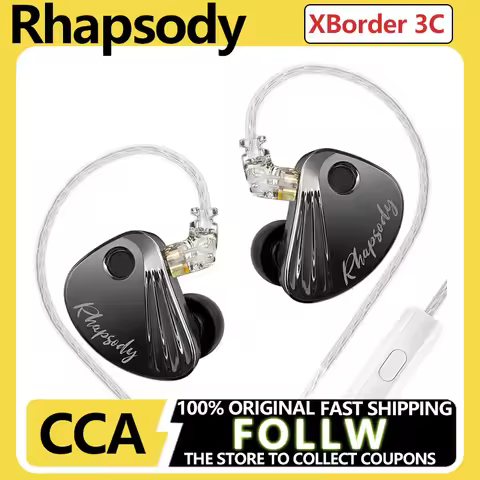 CCA Rhapsody Wired Earphones 12-Unit Coil Iron Dynamic Music Headphone With Detachable Cable Noise R