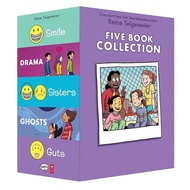 Raina Telgemeier Collection Box Set (5 Volumes Sold Total)/Smile/Drama/Sisters/Ghosts/Guts/Raina esl