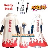 Unisex 4Th Generation Yondaime Hokage Namikaze Minato Cosplay Costume Cloak Cap Trench NARUTO Cos Fo