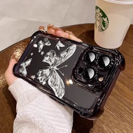 3 In1 Black Butterfly Case For Iphone 17ProMax 17Pro Iphone 17 Air  Iphone 17 Phone Case Soft Anti f