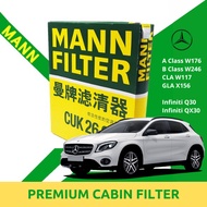 MANN Aircon/Cabin Air Filter for MERCEDES A B CLA GLA GLB Class W176 C117 W246 X156 Q30 CUK26007