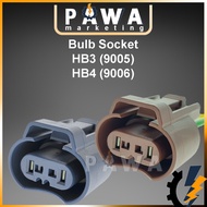 Pawa Bulb Socket HB3 HB4 9005 9006 Led Halogen Bulb Socket with Wire Mentol Socket HB3 HB4 Spotlight