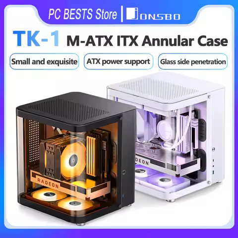 Jonsbo TK-1 Version 2.0 M-ATX ITX Case Ring Tempered Glass Side Penetration E-sports Seaview Room De