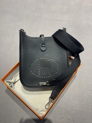 Hermes Mini Evelyne 黑色銀扣G年 全新